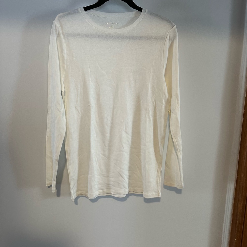 Ann Taylor White Long Sleeve Shirt Size XL New without tags